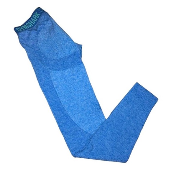 Gymshark Flex Leggings in Blueberry Marl Marine Blue - Picture 3 of 7